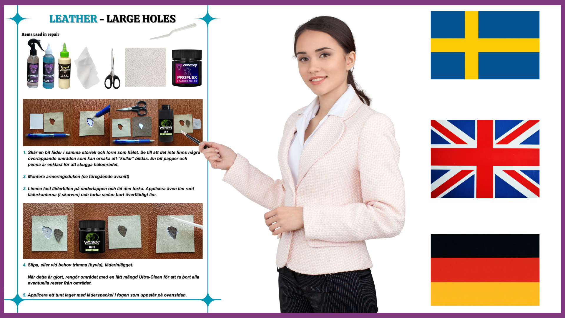 Kit för reparation av större hål