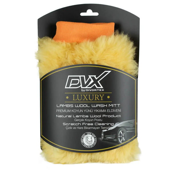 Dvx Genuine Lambwool Washing Mitt Yellow | Divortex